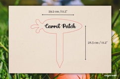 Egg Hunt Carrot Patch Sign Laser Cut | Glowforge | SVG Product Image 2