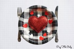 Red Black Glitter Plaid Clipart PNG Product Image 1