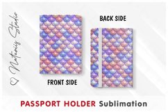 Inflated Puffy Mermaid Scales - Passport Holder sublimation. Product Image 3