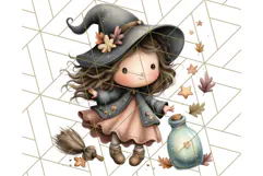 Spooky Little Witches Halloween Clipart PNG Product Image 3