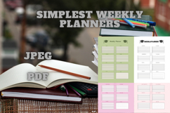 best simplest weekly planner freebie 34,free Weekly planners Product Image 3