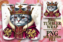 Joyful journeys 20oz tumbler wrap, Royal Cat Product Image 1