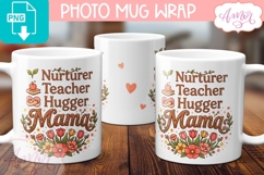 Mama Mug Wrap sublimation PNG, Mother's day mug Product Image 3