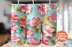 Summer 3D Flowers Tumbler | Summer Tumbler Wrap Product Image 1