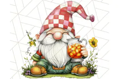 Summer Garden Gnomes Clipart PNG, Summer Country Gnomes Png Product Image 3