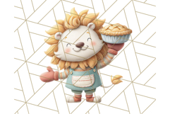 Cozy Safari Baking Animals PNG, Cute Jungle Kitchen Art Product Image 3