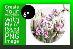Artful Circle PNG for Coaster Design , Flowers Product Image 1