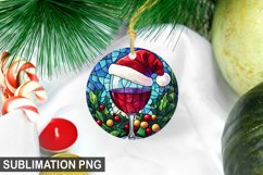 Christmas Santa Wineglass Ornament | Christmas Ornament PNG Product Image 1