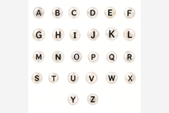 Pearl Bead Alphabet PNG Bundle | Elegant A-Z Letter Bead Product Image 2