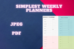 best simplest weekly planner freebie 37,free Weekly planners Product Image 3