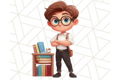 Boy Teacher Clipart PNG, Cute Male Teacher Illustration Product Image 3