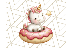 Cute Dessert Unicorn PNG Clipart with Cupcakes &amp; Candies Product Image 3
