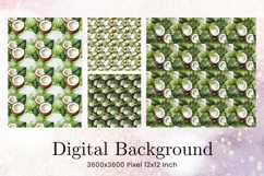 Coconut Seamless Pattern Fruit Background Wallpaper_31 Product Image 1
