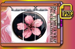 Spring Denim Floral Tumbler Wrap 20oz Product Image 1