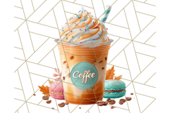 Fall Coffee Cup Clipart PNG, Autumn Mugs, Cozy Drinks Png Product Image 3