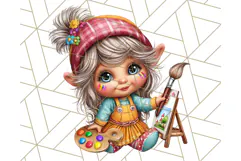 Gnomes at Work Clipart PNG, Cute Gnomes PNG Illustration Product Image 3