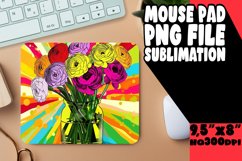 Vivid Pop Art Sublimation Mouse Pad Design PNG Product Image 1