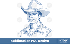 American Cowboy Patriotic 4th of July USA Horse PNG DTF Product Image 1
