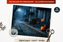 Gothic Halloween background - Hollow Eve Procession Backdrop Product Image 1