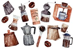 Clipart. Watercolor coffee elements. Turk, geyser Product Image 2