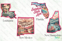 Valentine 50 US States Clipart Product Image 1