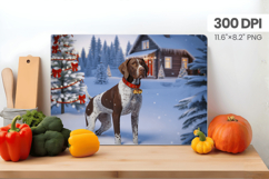Winter Dog Christmas Wonderland Cutting Board PNG Sublimatio Product Image 1