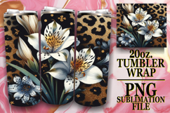 Radiant joy 20oz tumbler wrap, Leopard Prints Product Image 1