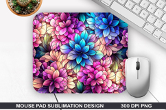 Flowers Mouse Pad Sublimation, Summer Mouse Pad PNG Product Image 1