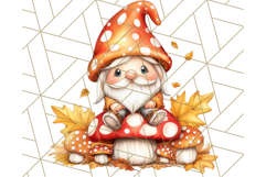 Fall Gnome PNG Clipart, Cute Autumn Gnomes with Pumpkins Product Image 3