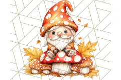 Fall Gnome PNG Clipart, Cute Autumn Gnomes with Pumpkins Product Image 3