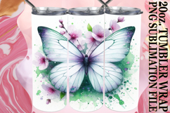 Happy Moments 20oz tumbler wrap, Butterfly Product Image 1