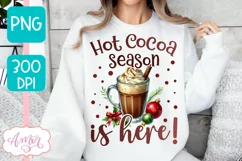 Hot cocoa season sublimation PNG| Christmas cocoa PNG design Product Image 2