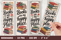 Books Happy Place Bookmark Sublimation Product Image 1