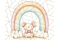 Pastel Plushie Rainbow Clipart PNG, Nursery Baby Animals Png Product Image 3