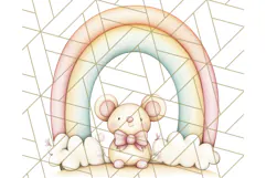 Pastel Plushie Rainbow Clipart PNG, Nursery Baby Animals Png Product Image 3