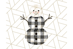 Patterned Snowman Silhouette PNG Clipart Product Image 3