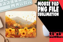 Autumn Watercolor Pattern Mouse Pad Sublimation Product Image 1