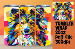 Modern Abstract Dog Tumbler Wrap 20oz Design Product Image 1