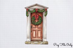 Christmas Door Sublimation Clipart PNG Product Image 1