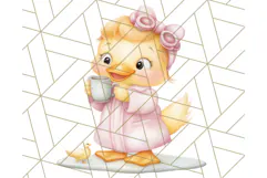 Warm & Fuzzy Mornings PNG Clipart, Cozy Animal Art Download Product Image 3