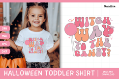 Funny Halloween Toddler Shirt Quote SVG | Witch Way Candy Product Image 1