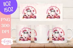 Happy Halloween mug wrap sublimation PNG, Pink Halloween mug Product Image 3