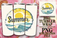 Retro Summer Sublimation,Tumbler Wrap 20oz Product Image 1