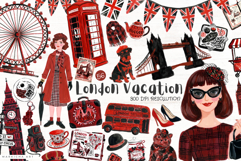 London Summer Travel Clipart Product Image 1