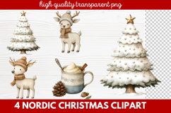 4 Nordic Christmas Clipart | Scandinavian Holiday PNG Product Image 1