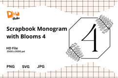 Scrapbook Monogram with Blooms Product Image 1