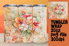 Tumbler Wrap Design 20oz Bright Floral Pattern Product Image 1