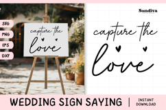 Wedding Sign Saying SVG | Capture The Love Product Image 1