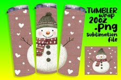 20oz Tumbler Design for Sublimation , Snowman Product Image 1