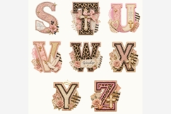 Faith Collage Alphabet PNG Bundle | Christian Leopard Product Image 5